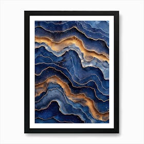 Mineral abstraction painting Art Print