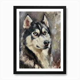 Siberian Husky Acrylic Painting 4 Art Print