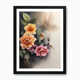 Watercolor Roses 5 Art Print