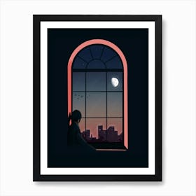 Looking Out Over The City  Art Print