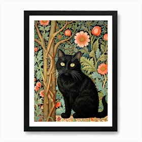 William Morris Black Cat In A Tree Art Print