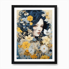 Blue Flower 4 Art Print