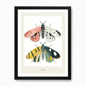 Colourful Insect Illustration Moth 32 Poster Art Print