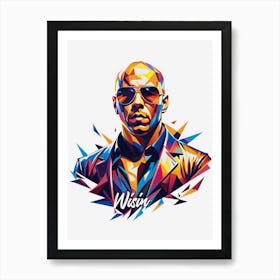 Wisin 02 Portrait Music Icon WPAP Pop Art Art Print