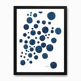 Dots In Blue Art Print