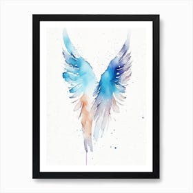 Angel Wings Symbol Minimal Watercolour Art Print