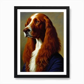 Irish Setter Renaissance Portrait Oil Painting Art Print