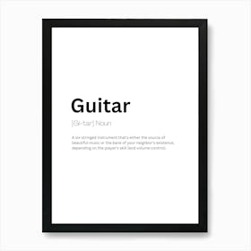 Guitar Definition Meaning Poster