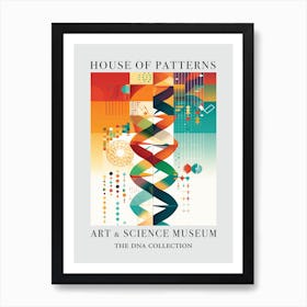 Dna Art Abstract Illustration 3 House Of Patterns Art Print