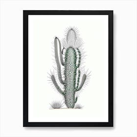 Rat Tail Cactus William Morris Inspired 1 Art Print