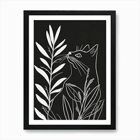 Chartreux Cat Minimalist Illustration 3 Art Print