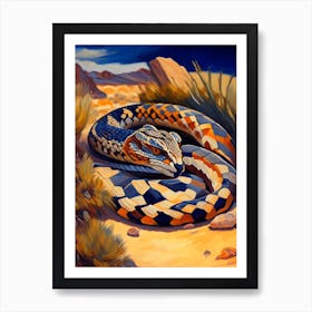 Sidewinder Rattlesnake 1  Painting Art Print