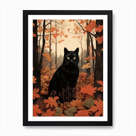 Autumn Cat 1 Art Print