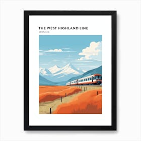 The West Highland Line Scotland 4 Hiking Trail Landscape Poster Art Print