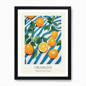 Marche Aux Fruits Oranges Fruit Summer Illustration 4 Art Print