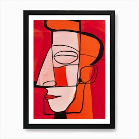 Abstract Portrait Of A Man 8 Art Print