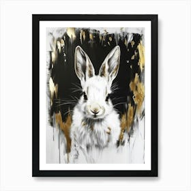 Rabbit In Gold Art Print