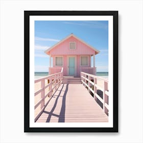 Pink Beach House 2 Art Print