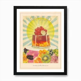 Fruity Jelly Retro Collage 1 Poster Art Print