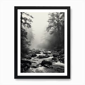 Great Smoky, Black And White Analogue Photograph 3 Art Print