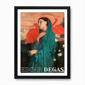 Young Woman With Ibis, Edgar Degas Art Print