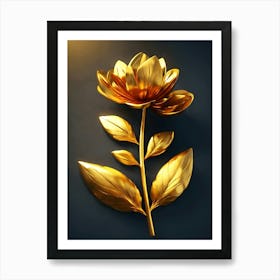 Golden Flower Art Print