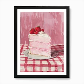Pink Breakfast Food Cake 2 Art Print