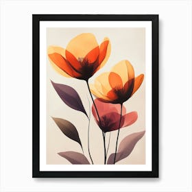 Abstract Flowers 26 Art Print