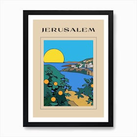 Minimal Design Style Of Jerusalem, Israel 2 Poster Art Print