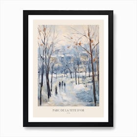 Winter City Park Poster Parc De La Tete D Or Lyon France 4 Art Print