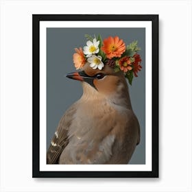 Bird With A Flower Crown 2 Art Print