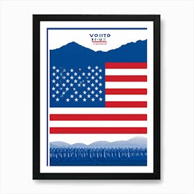 An Illustration Capturing A Vivid Symbol Of Solidarity And Unity An American Emblem Composed Of Pat (4) Art Print