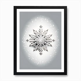 Diamond Dust, Snowflakes, Marker Art 5 Art Print