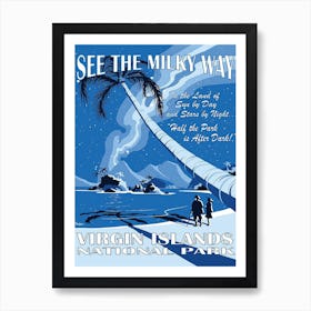 Virgin Islands, National Park, See The Milky Way Art Print