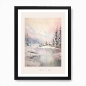 Dreamy Winter Painting Poster Whistler Canada 1 Art Print