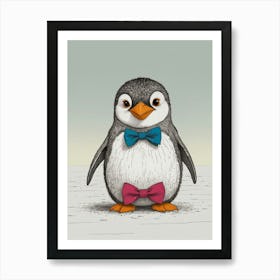 Default Draw M A Penguin With A Bow Tie Looking Utterly Confu 2 Art Print