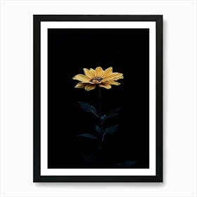 Single Yellow Flower 3 Art Print