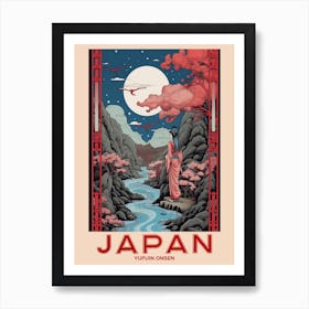 Yufuin Onsen, Visit Japan Vintage Travel Art 1 Art Print