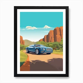 A Bentley Continental Gt In The The Great Alpine Road Australia 3 Art Print