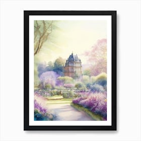 Alnwick Garden, United Kingdom, 2,  Pastel Watercolour Art Print