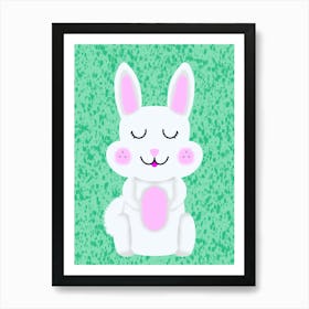 Cute Bunny Nursery Art Print