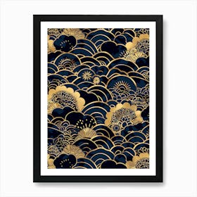 Japanese Seamless Pattern Art Print