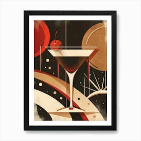 Art Deco Espresso Martini 3 Art Print