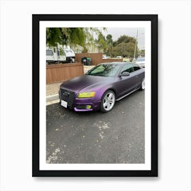 Purple Audi S5 1 Art Print