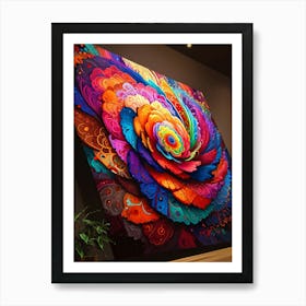 Colorful Flower Painting 1 Art Print