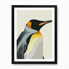 Emperor Penguin Cooper Bay Minimalist Illustration 1 Art Print