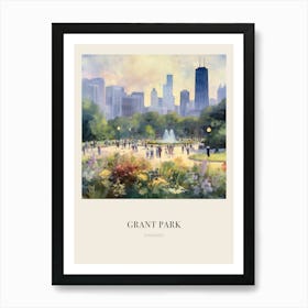 Grant Park Chicago United States 3 Vintage Cezanne Inspired Poster Art Print