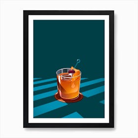 Old Fashioned Cocktail Art Print