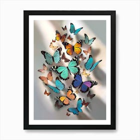 Butterflies In Flight 1 Art Print