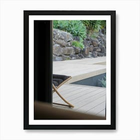 Aesthetic View Of An Airbnb Deck With Brown Tones Art Print